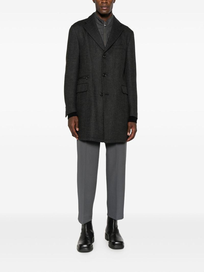 CORNELIANI herringbone layered jacket outlook