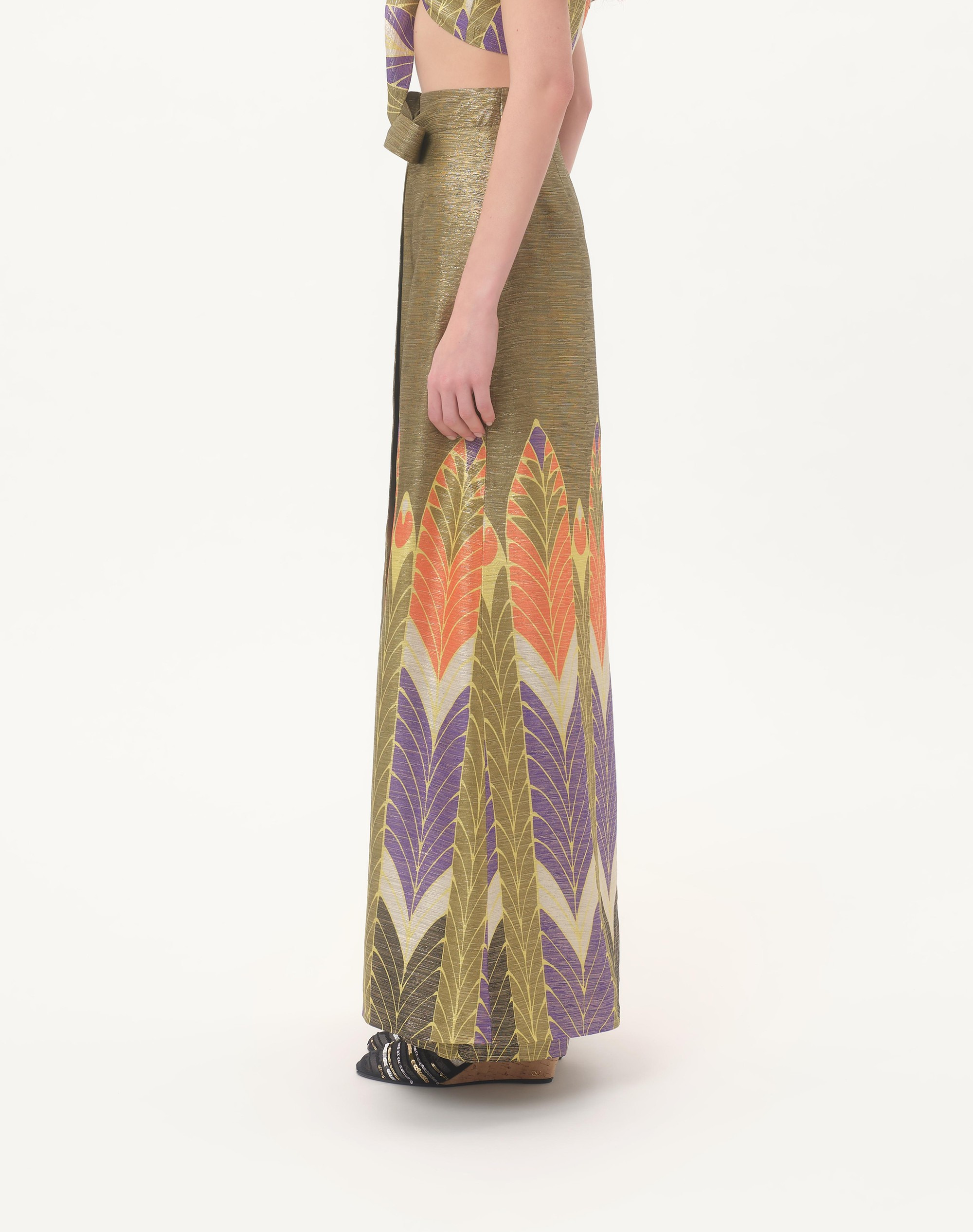 LUREX PANTS WITH VOYAGE IMAGINAIRE PRINT - 4