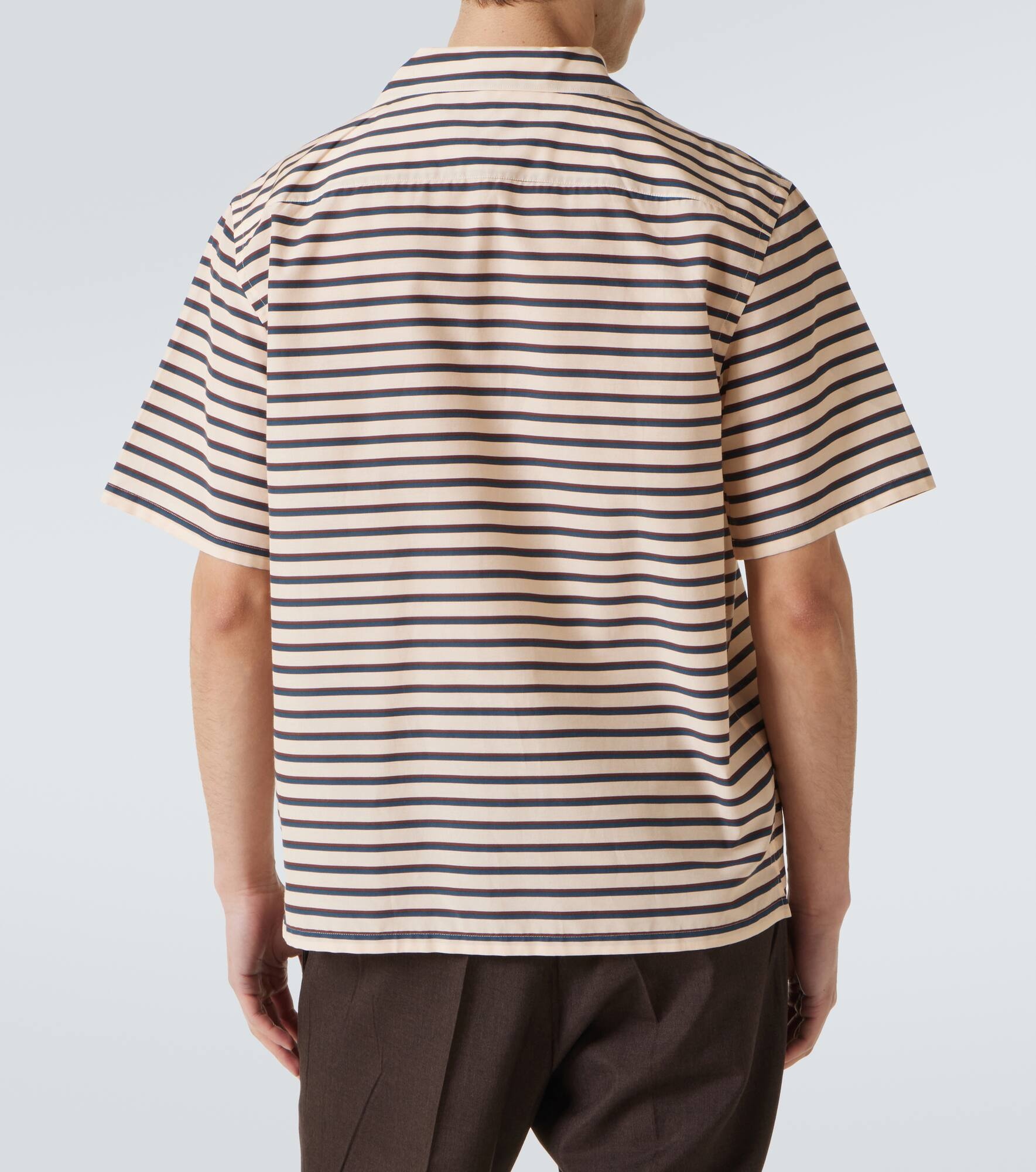 Striped cotton bowling shirt - 4