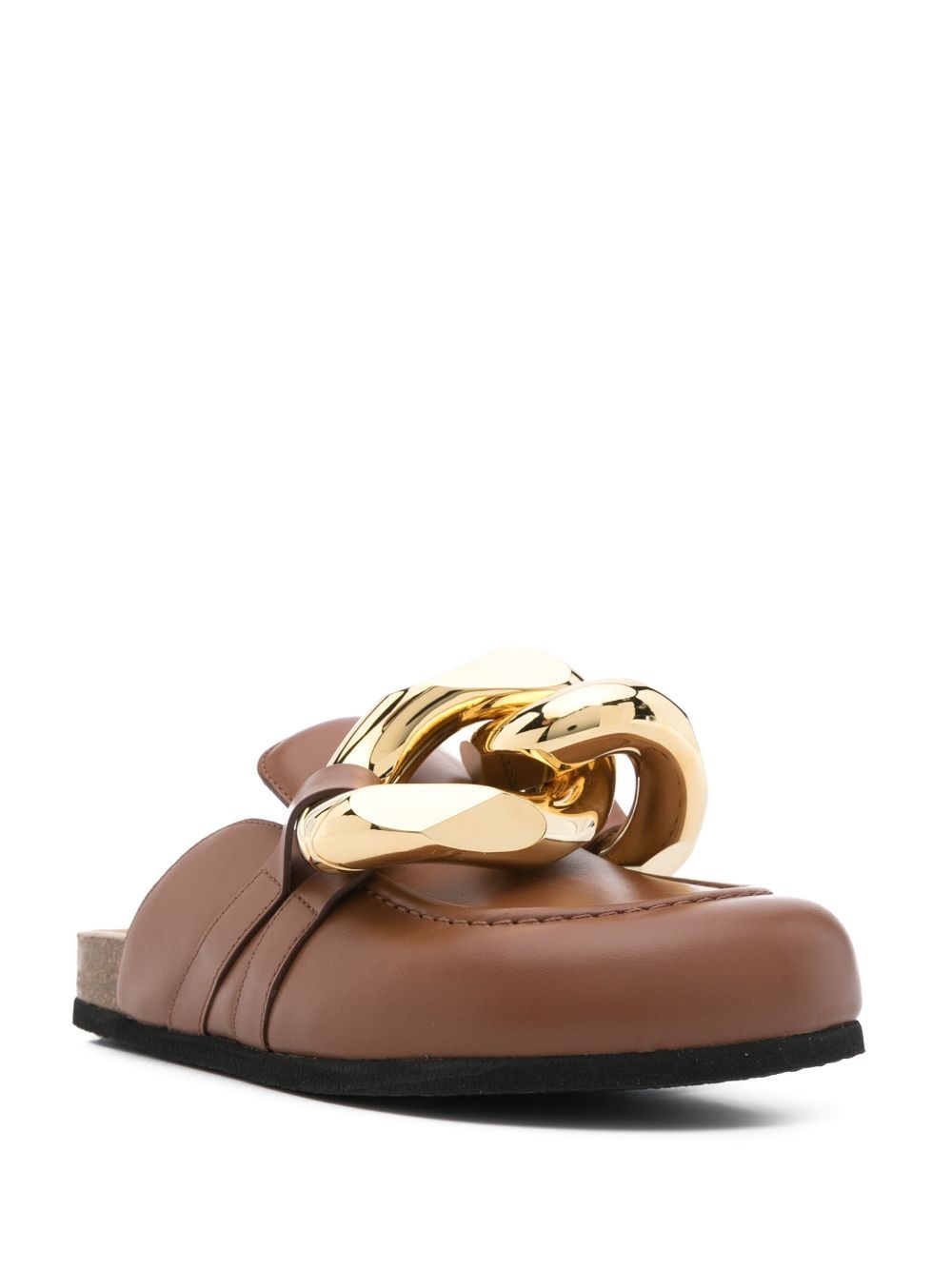 chain leather mules - 2