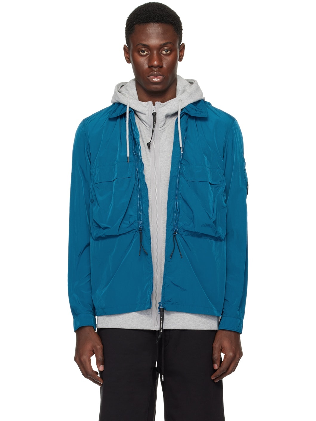 Blue Hooded Jacket - 1
