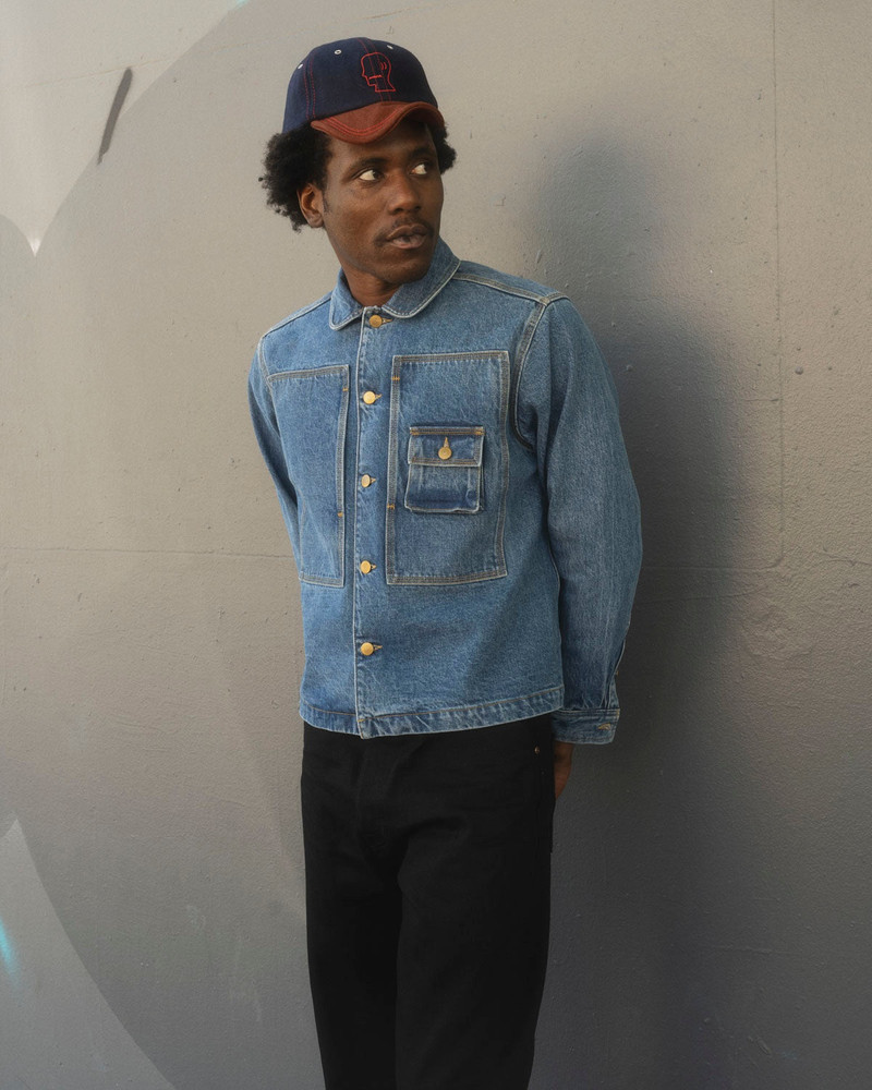 15oz Selvedge Denim 37 Work Shirt -Washed Indigo 2