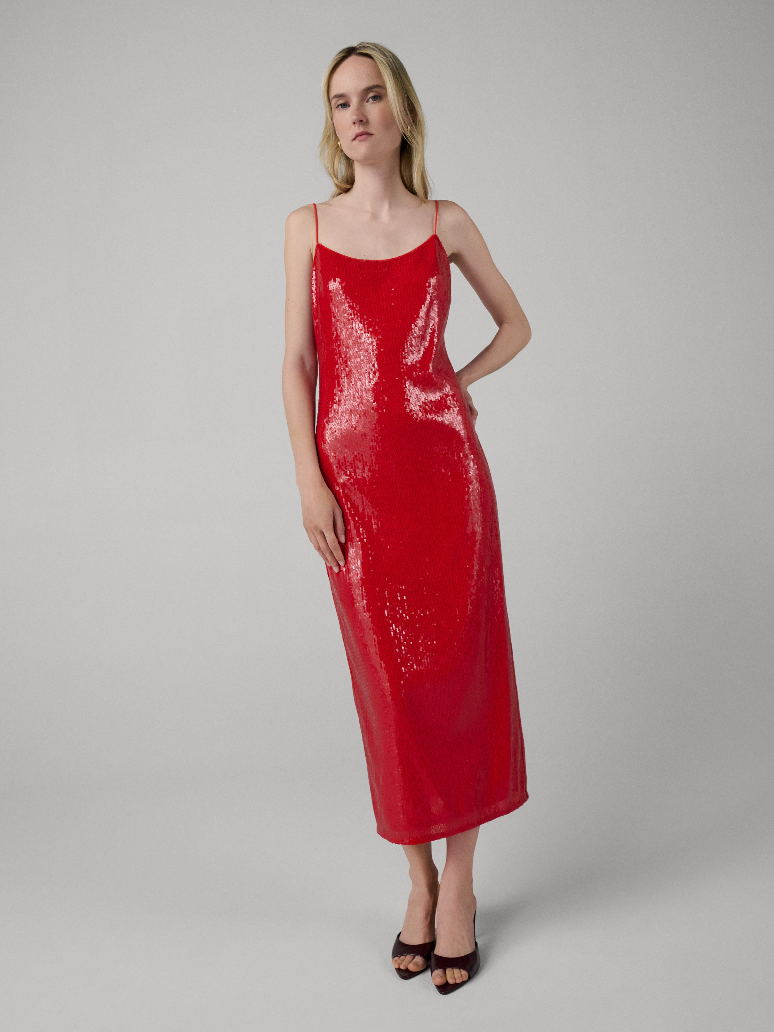 Jane Sequin Slip Dress - 4