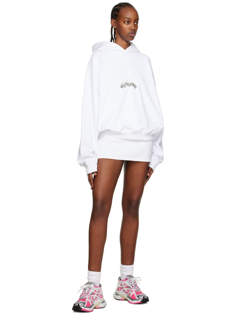 We11done White Low-Rise Denim Mini Skirt outlook