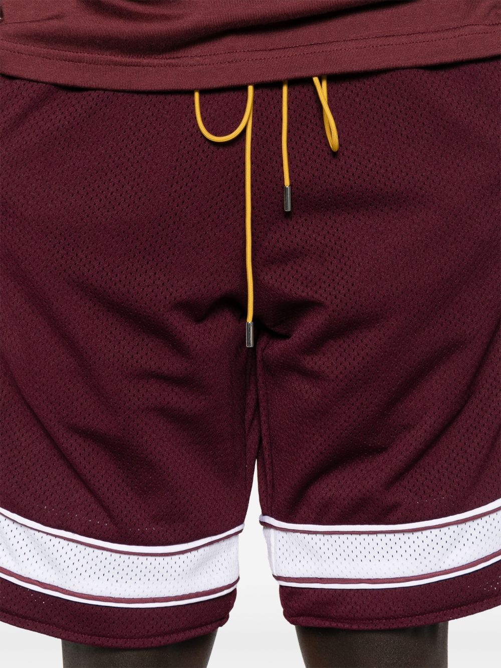 drawstring track shorts - 5