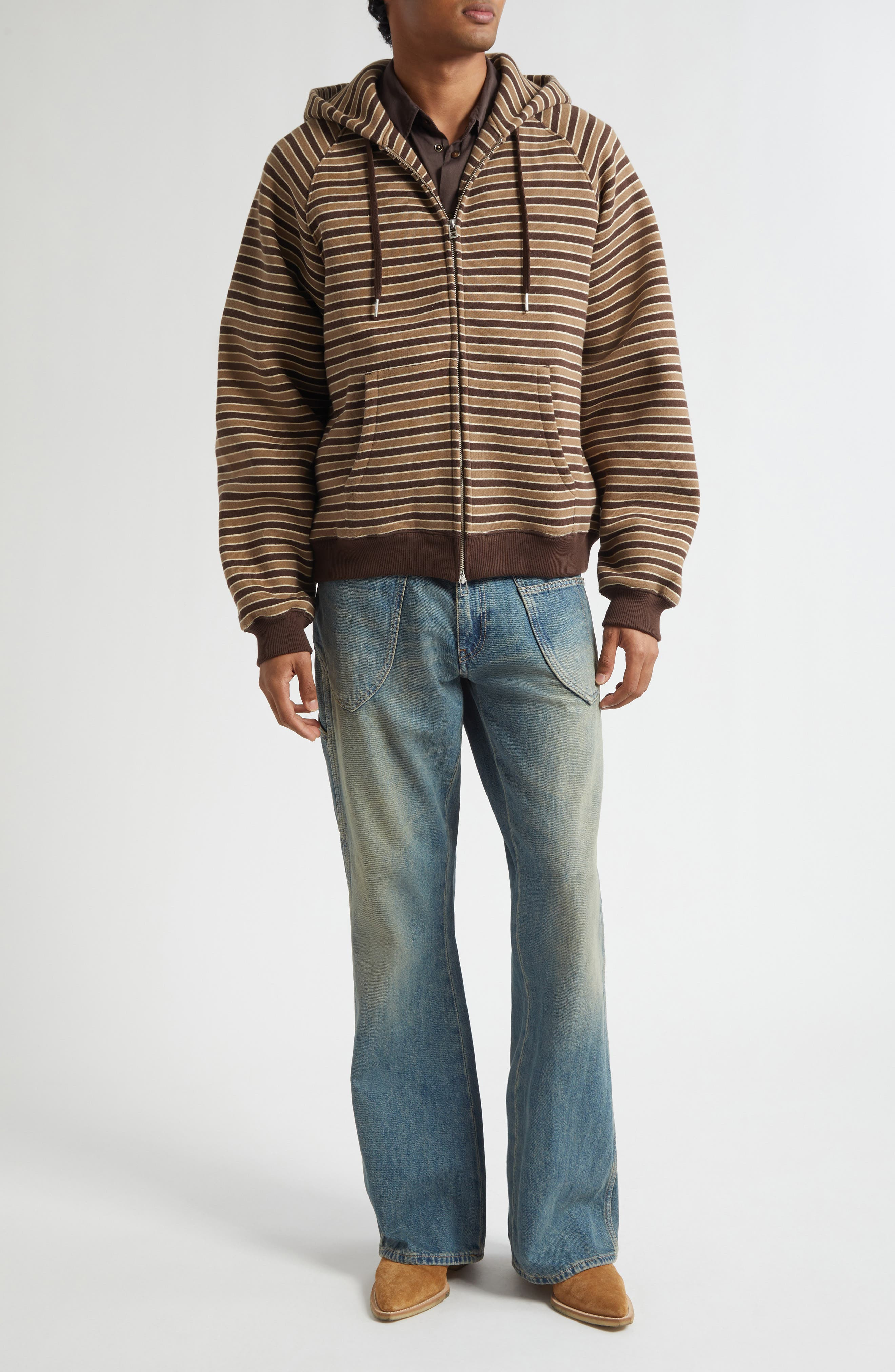 STOCKHOLM SURFBOARD CLUB Hawk Bootcut Carpenter Jeans in Sand Blue at Nordstrom - 2
