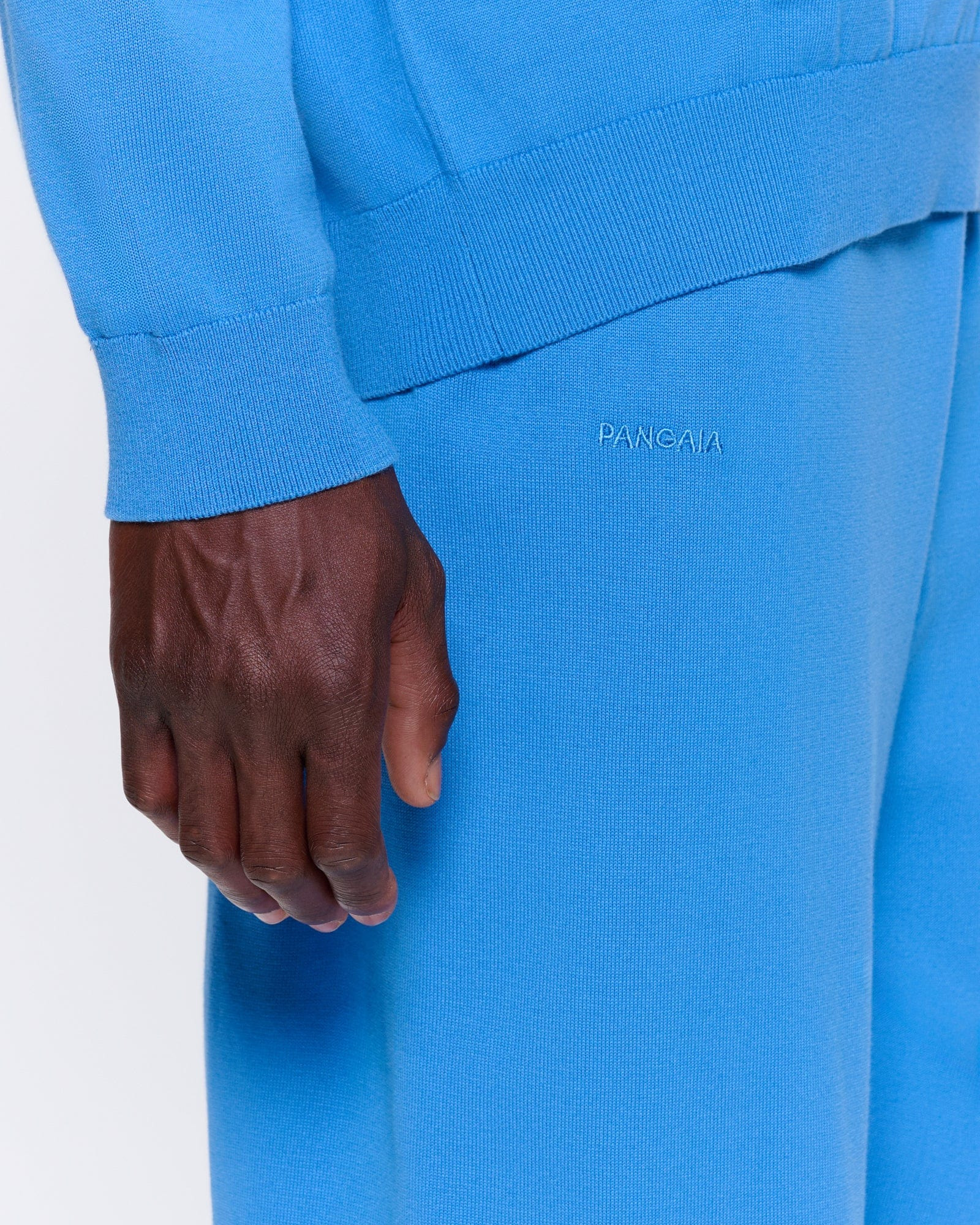 Mens DNA Knitted Track Pants - Geyser Blue - 4