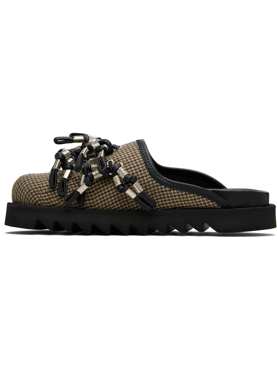 Brown Mix Plaid Loafers - 3