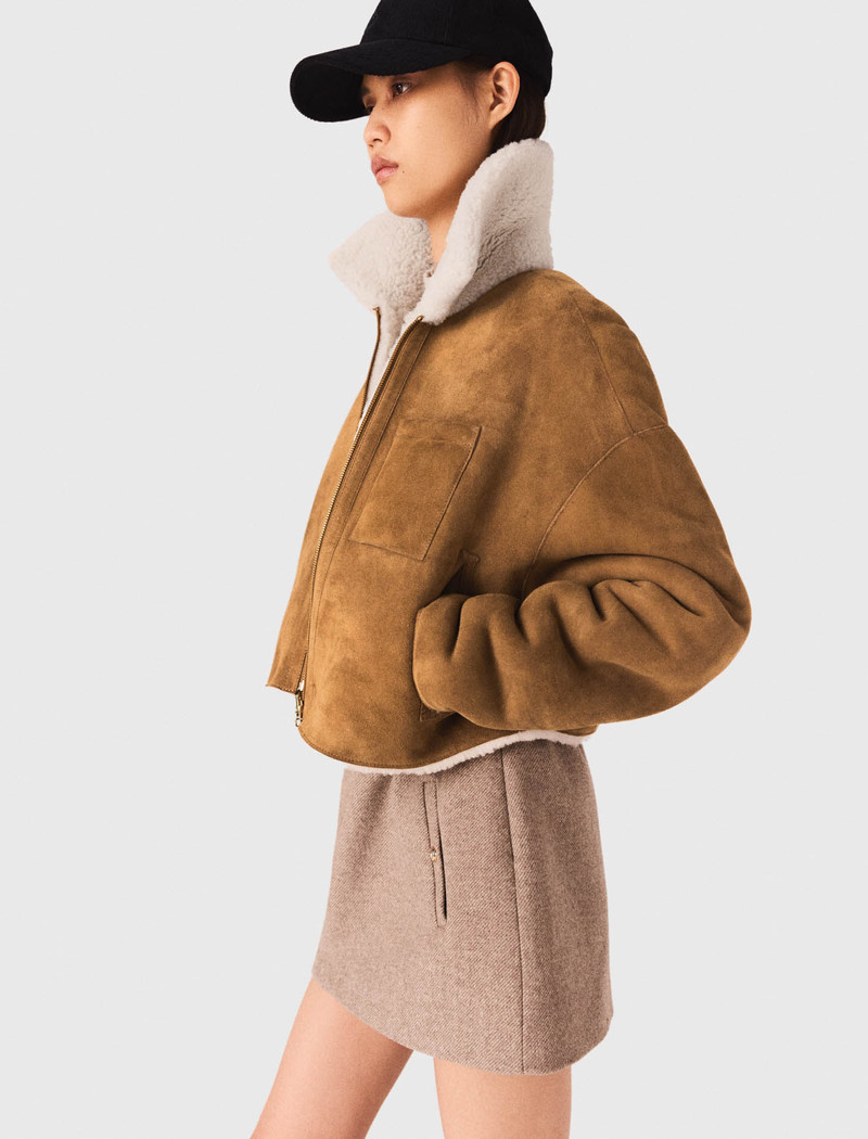 Reversible shearling coat 3