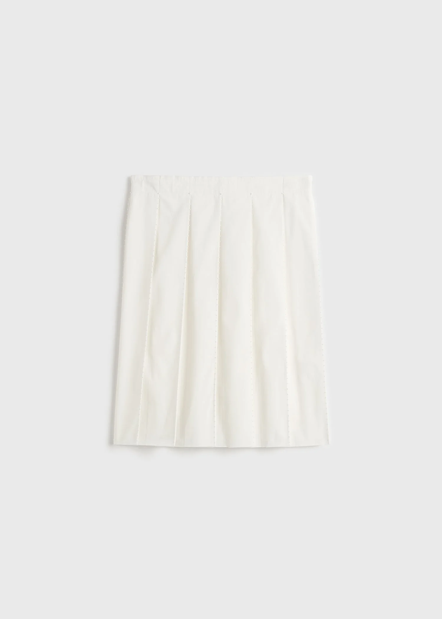 Beaded pleat skirt white - 1