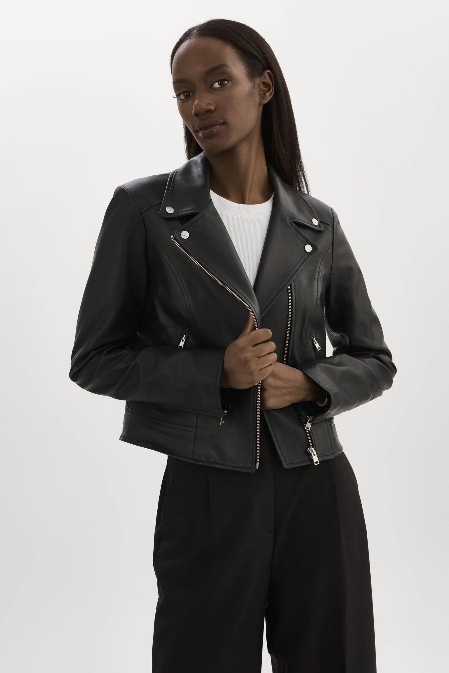 KELSEY | Leather Biker Jacket - 1