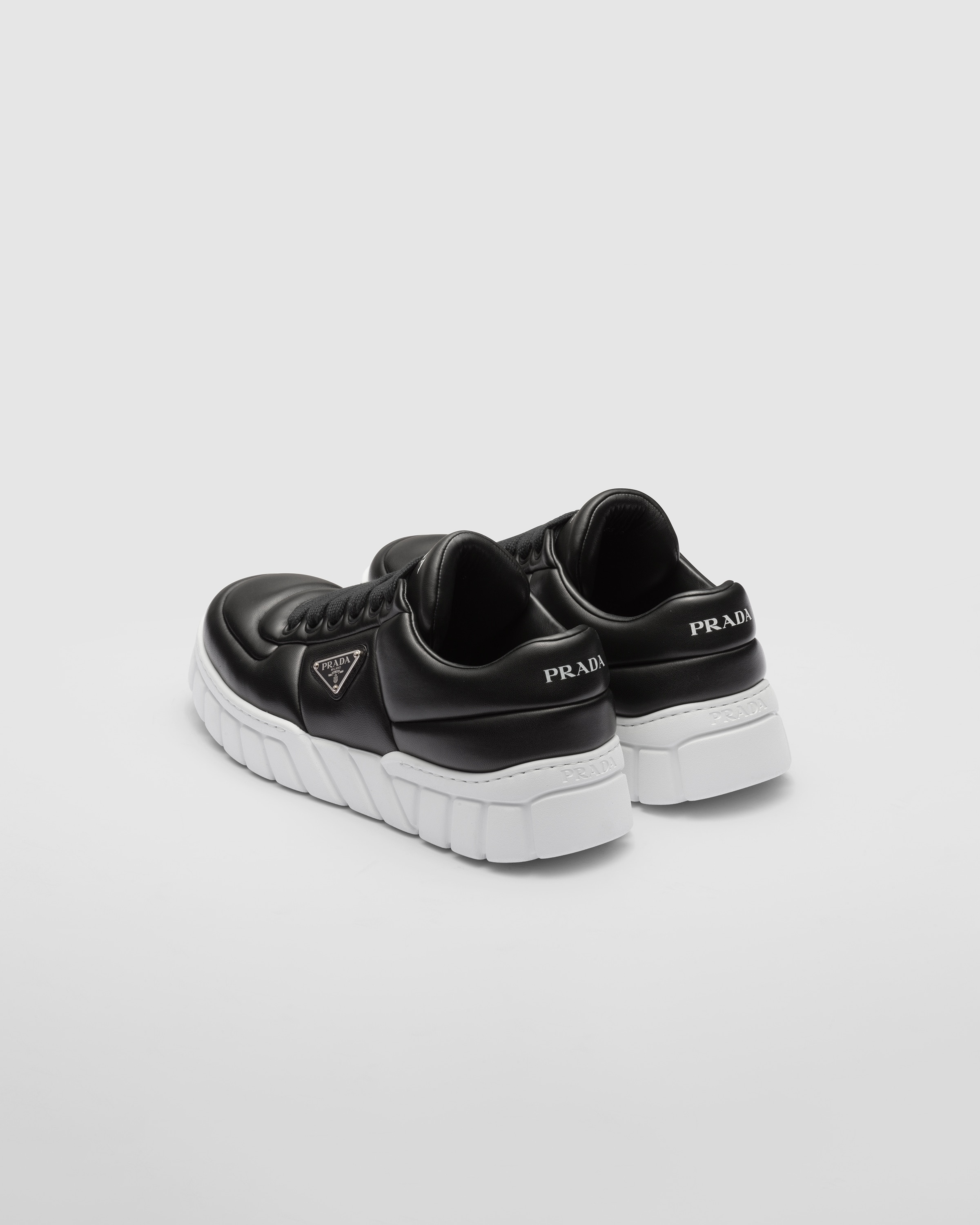 Padded nappa leather sneakers - 5