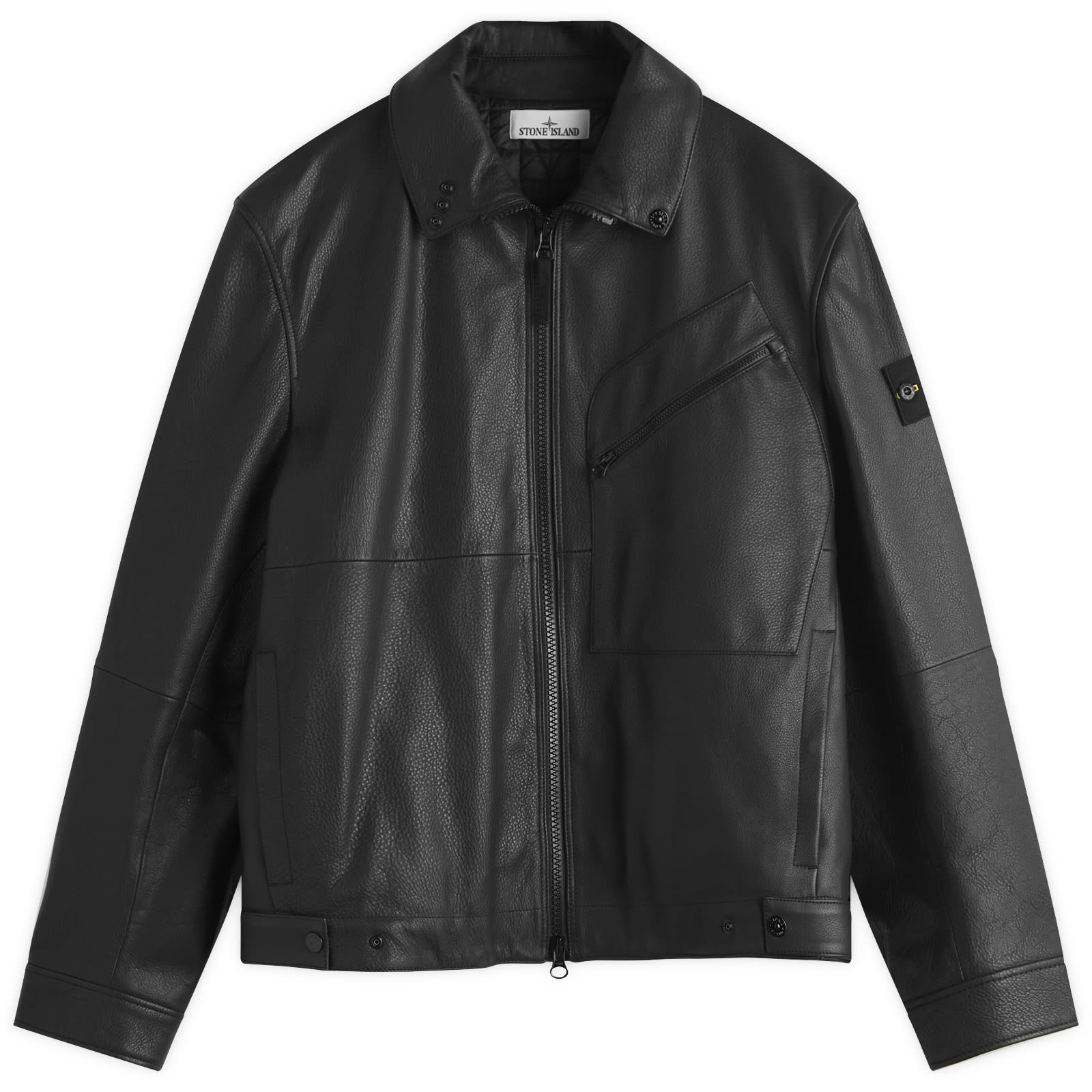 Stone Island PrimaLoft Leather Jacket - 1