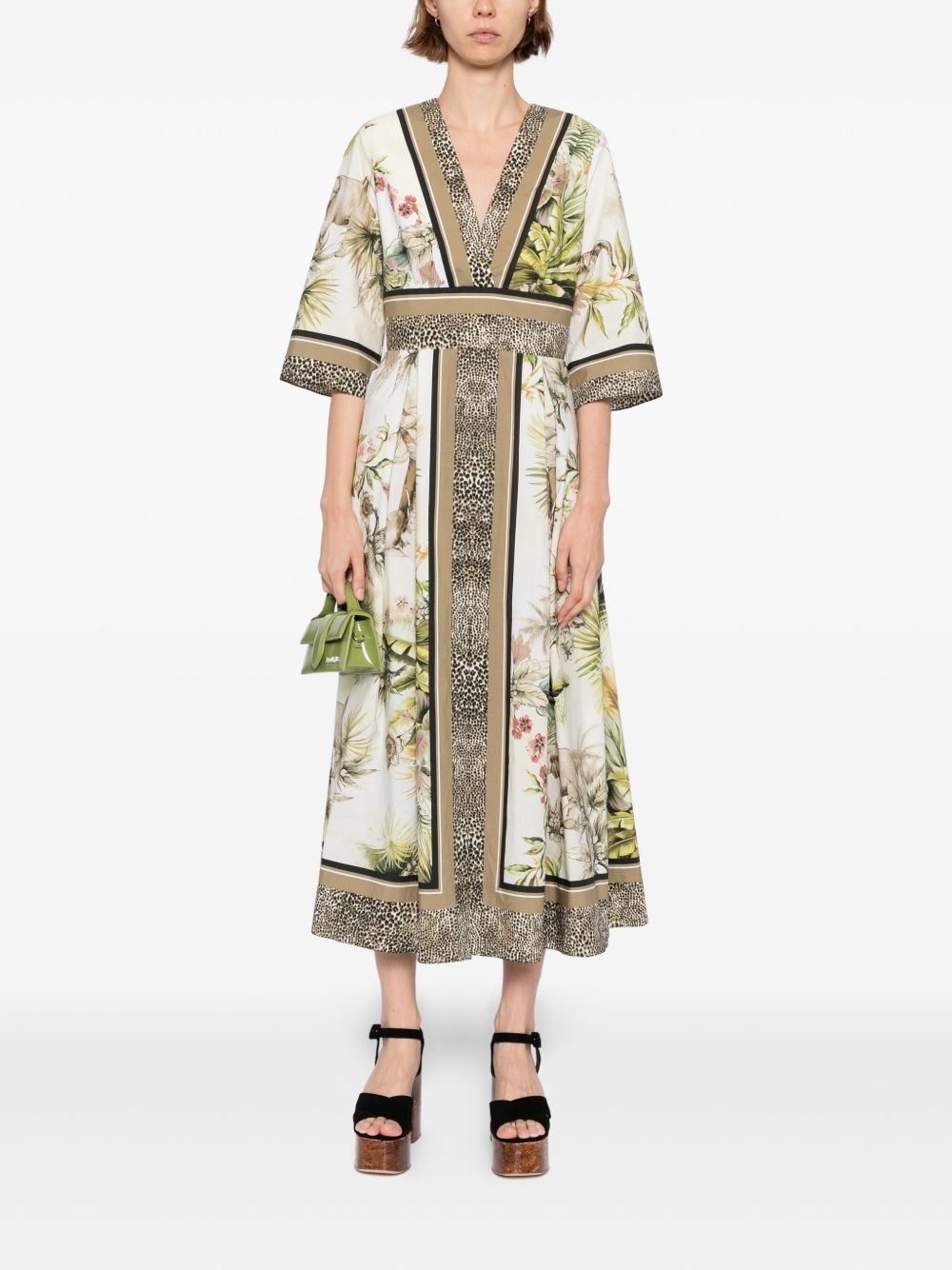 savannah-print dress - 2