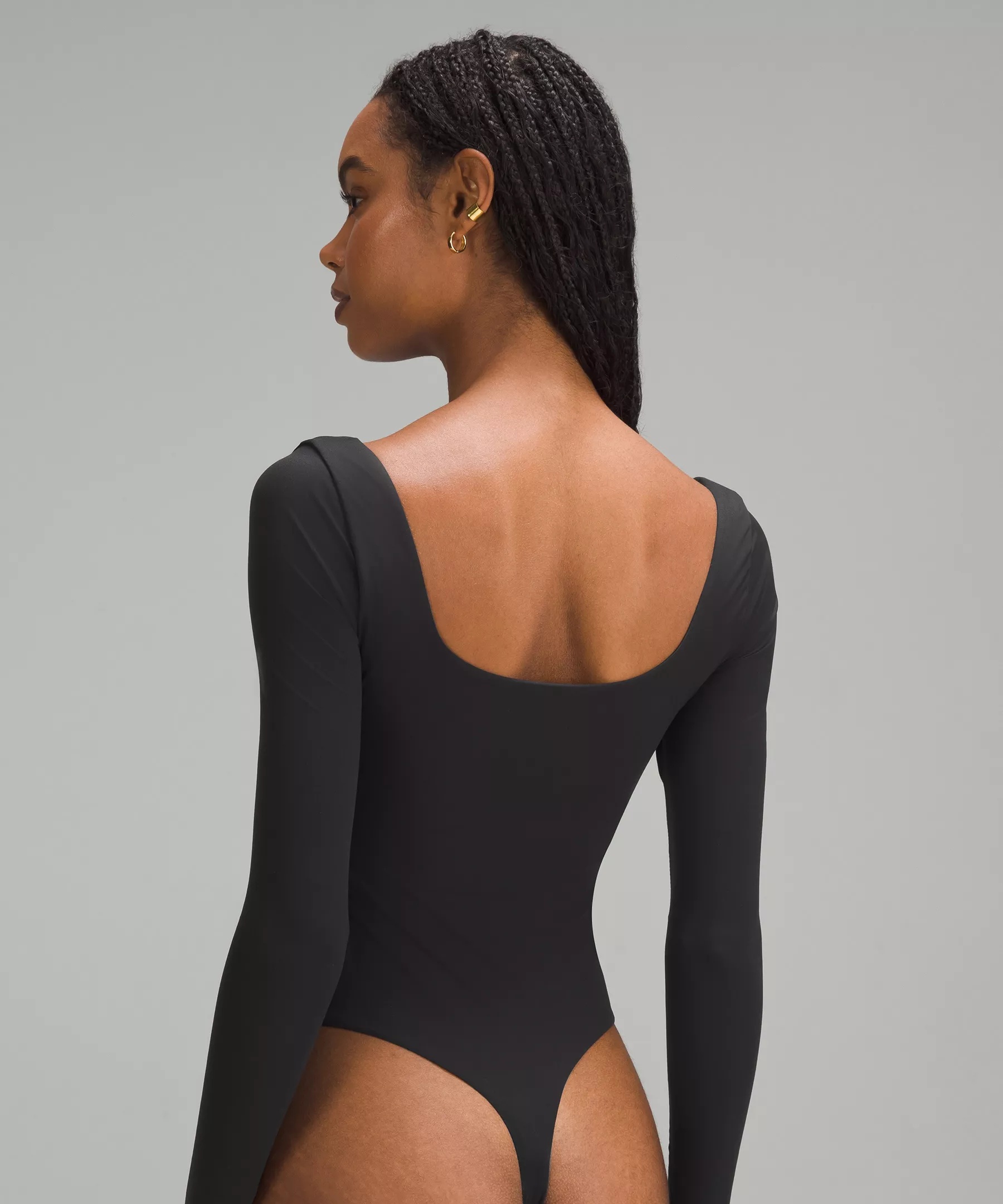 Wundermost Ultra-Soft Nulu Square-Neck Long-Sleeve Bodysuit - 3