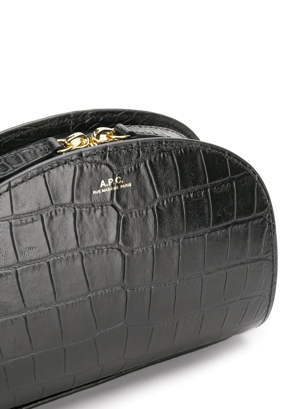 Demi crocodile-effect half-moon bag - 4