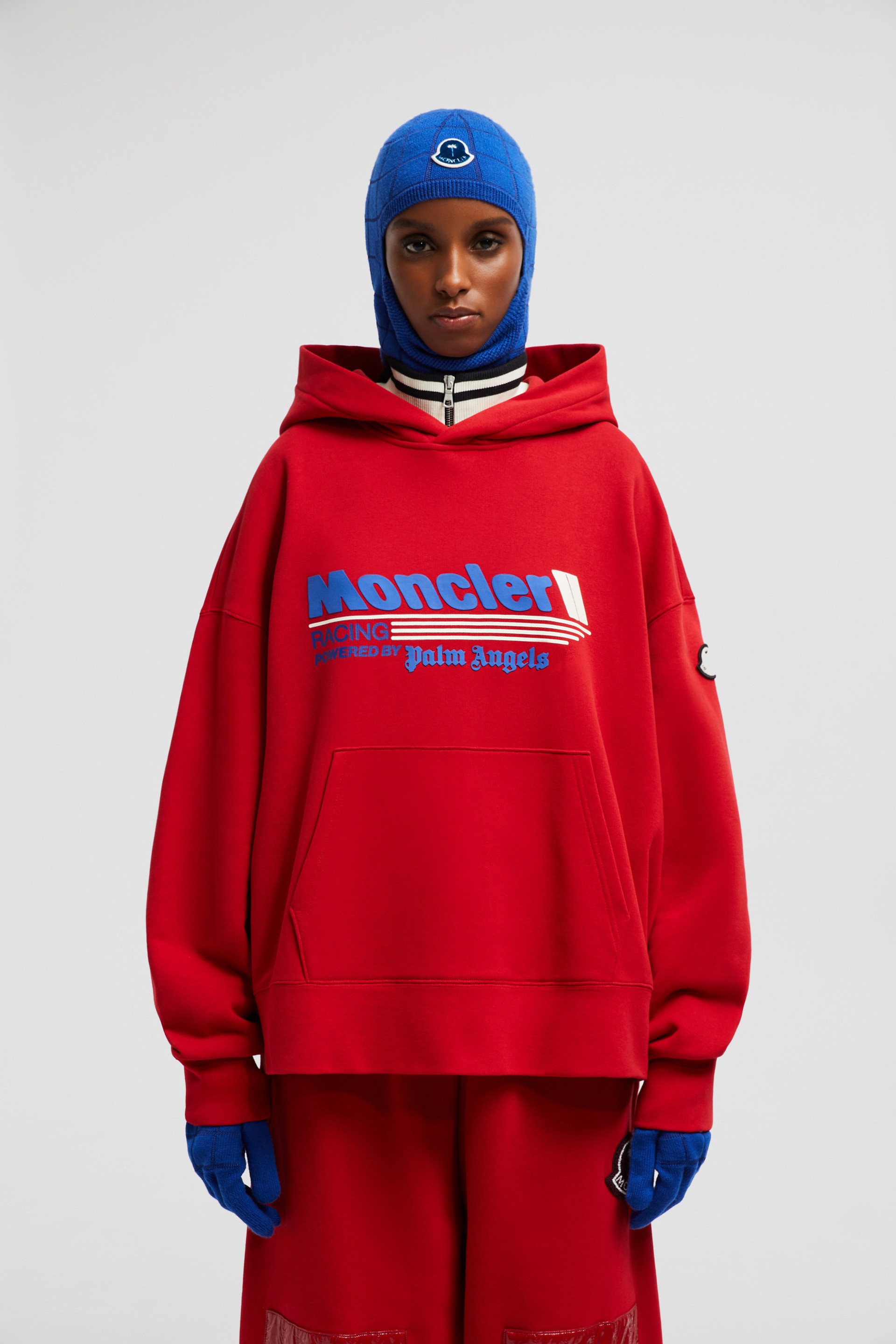 Moncler x Palm Angels Racing Logo Cotton Hoodie - 3