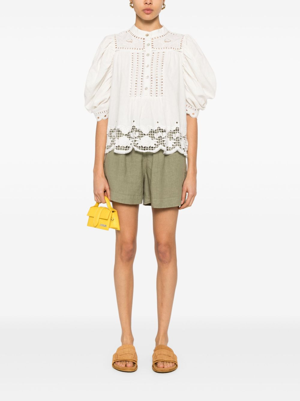 floral-embroidered blouse - 2