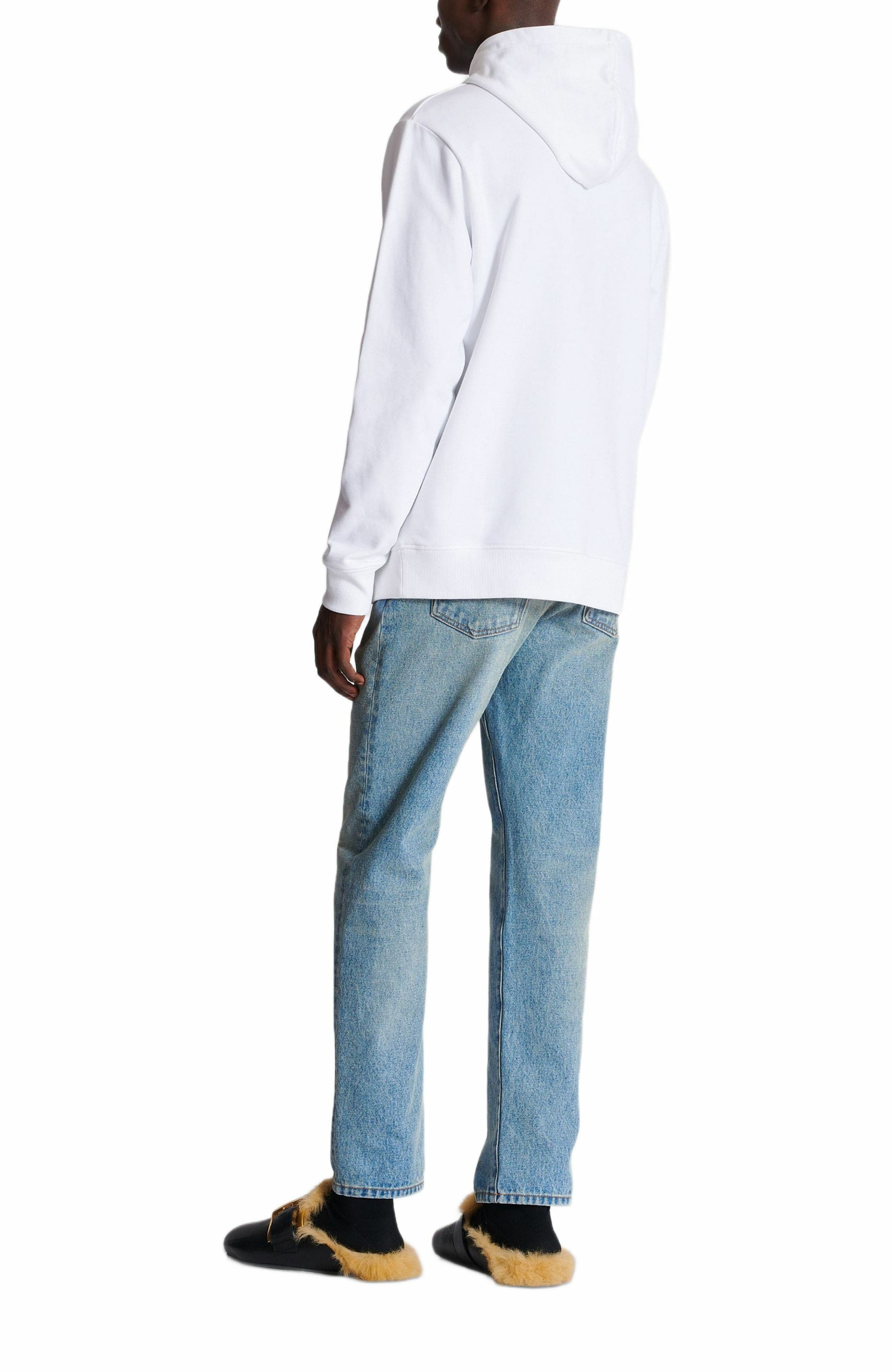 Balmain Signature hoodie in White at Nordstrom - 3
