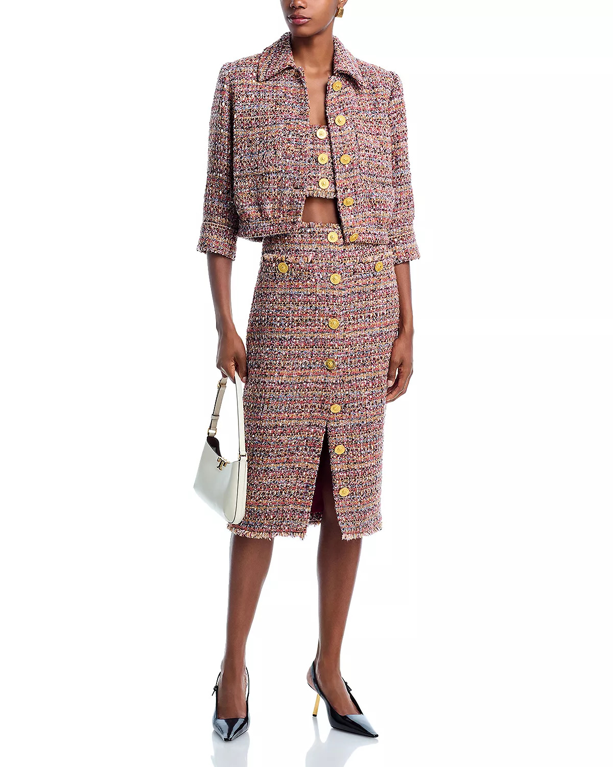 Jia Tweed Crop Jacket - 3