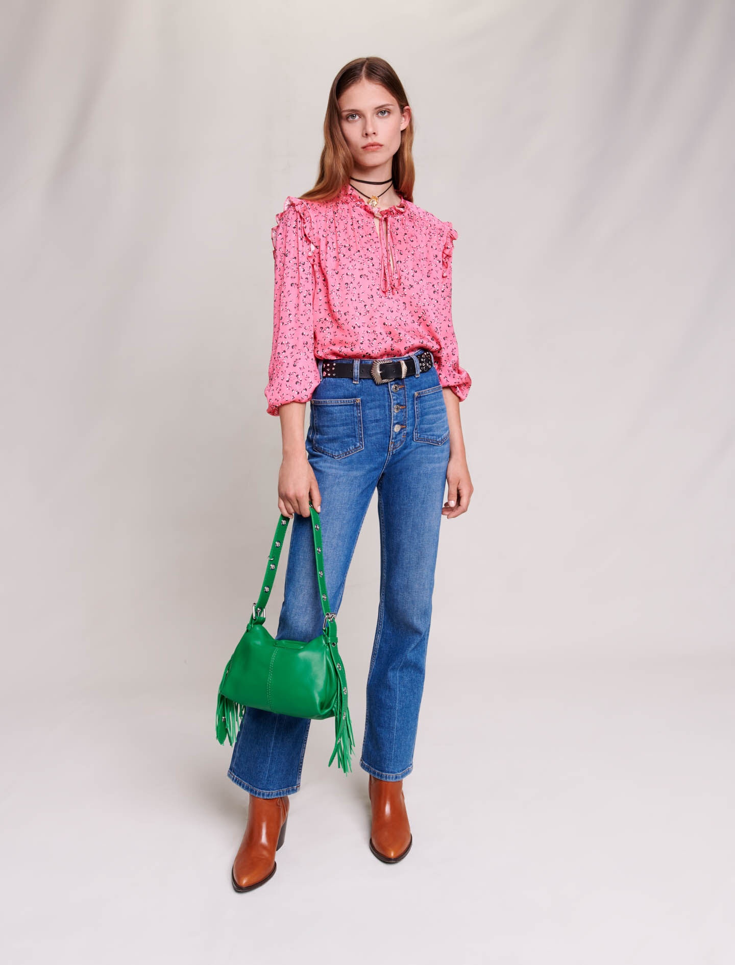 Flower print blouse - 2