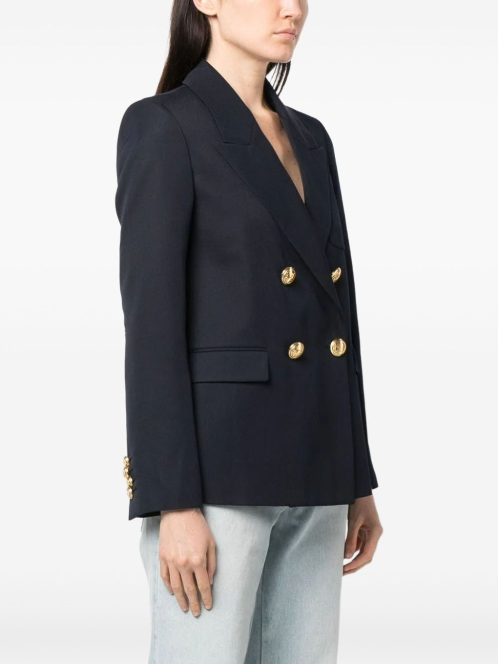 palm-embroidered blazer - 3