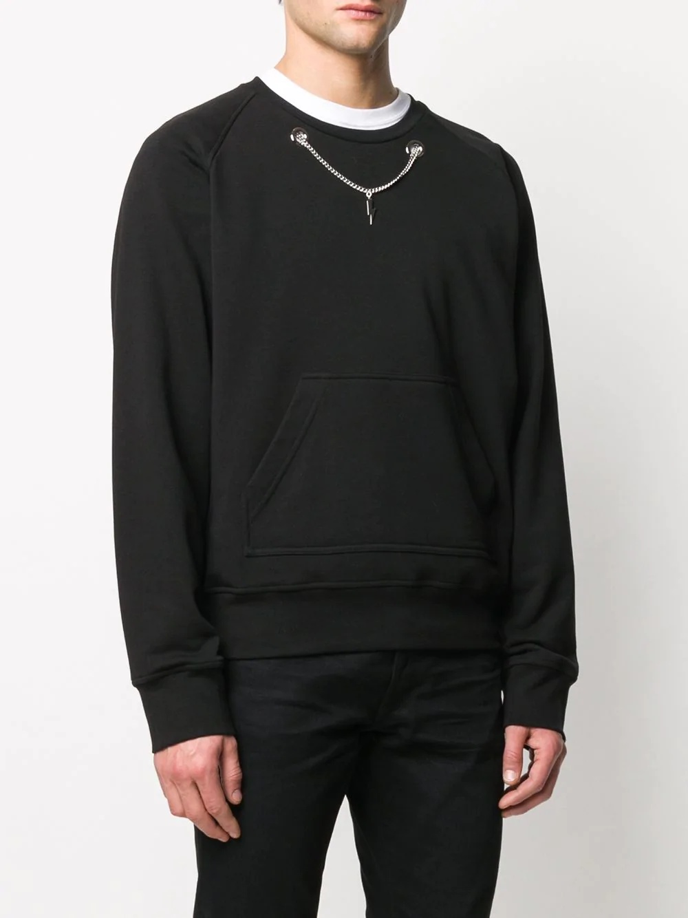 chain detailed sweatshirt - 3