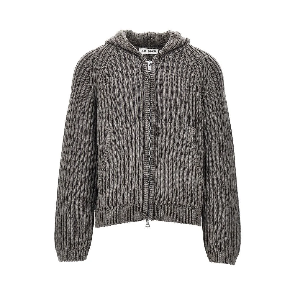 Our Legacy Men 'Level' Full-Zip Hooded Cardigan - 1