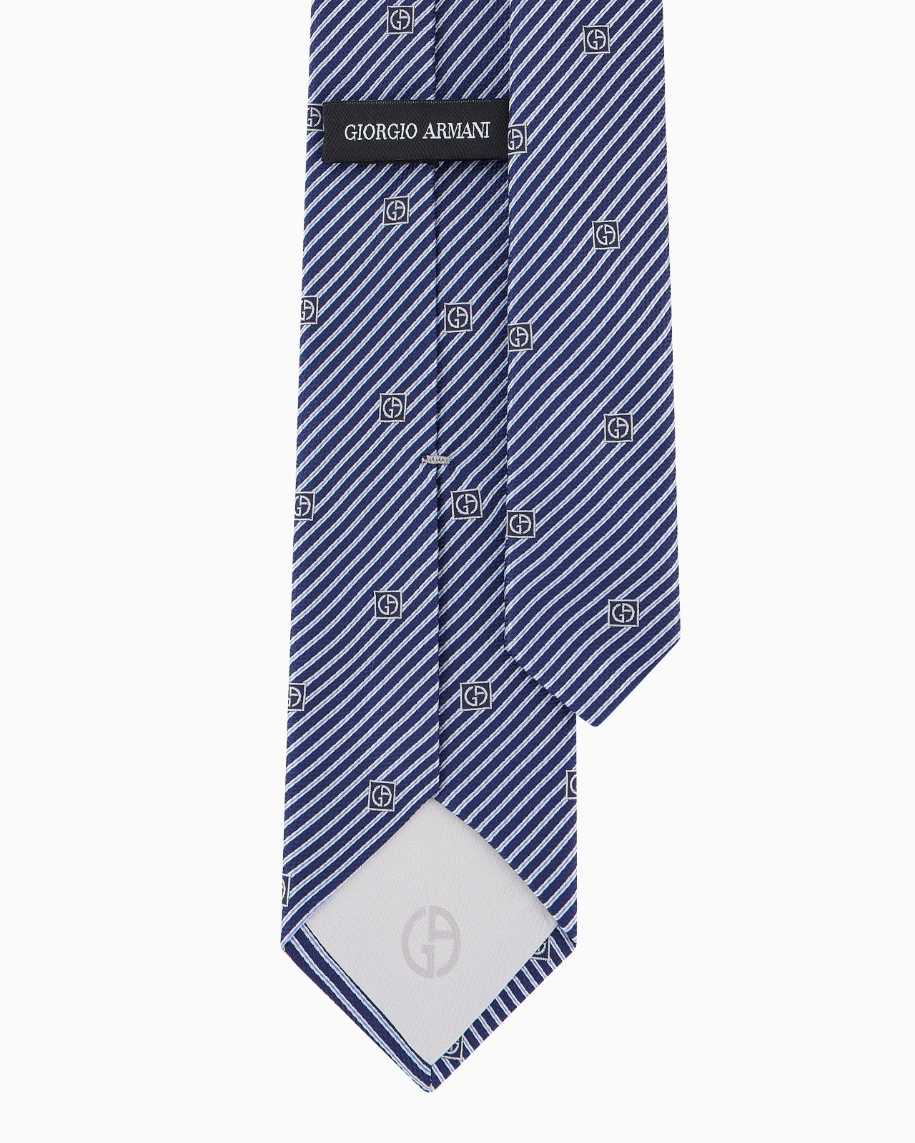 PURE SILK TIE WITH JACQUARD STRIPES - 2