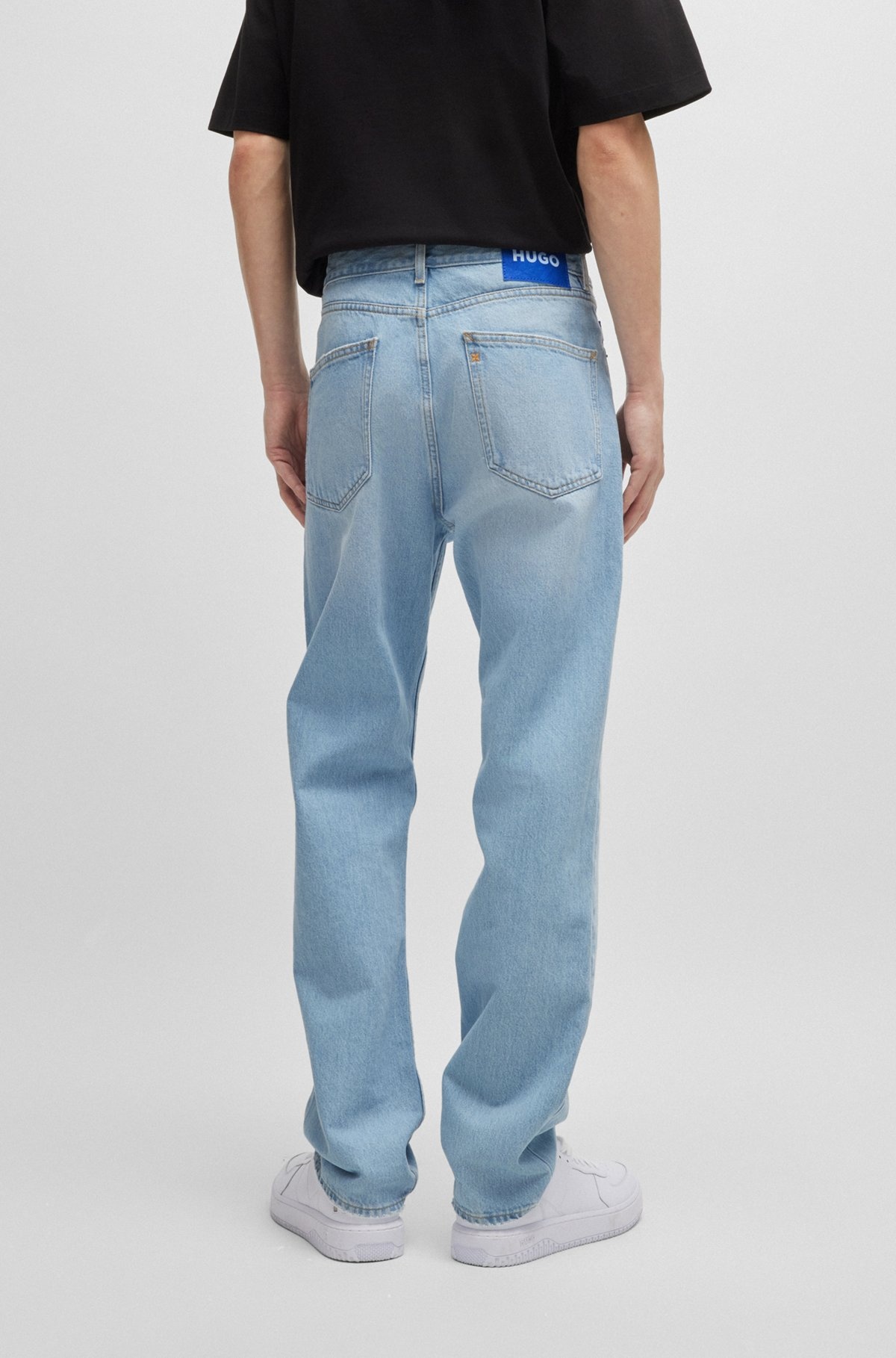 REGULAR-FIT JEANS IN PURE-COTTON DENIM - 4