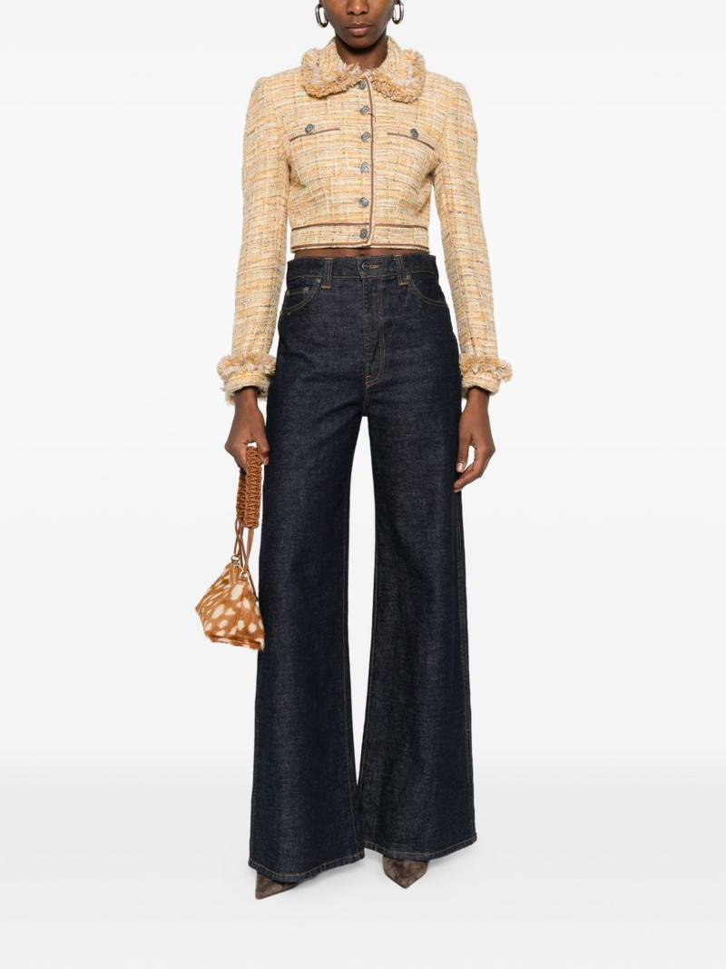 Etro fringe-trim tweed jacket outlook
