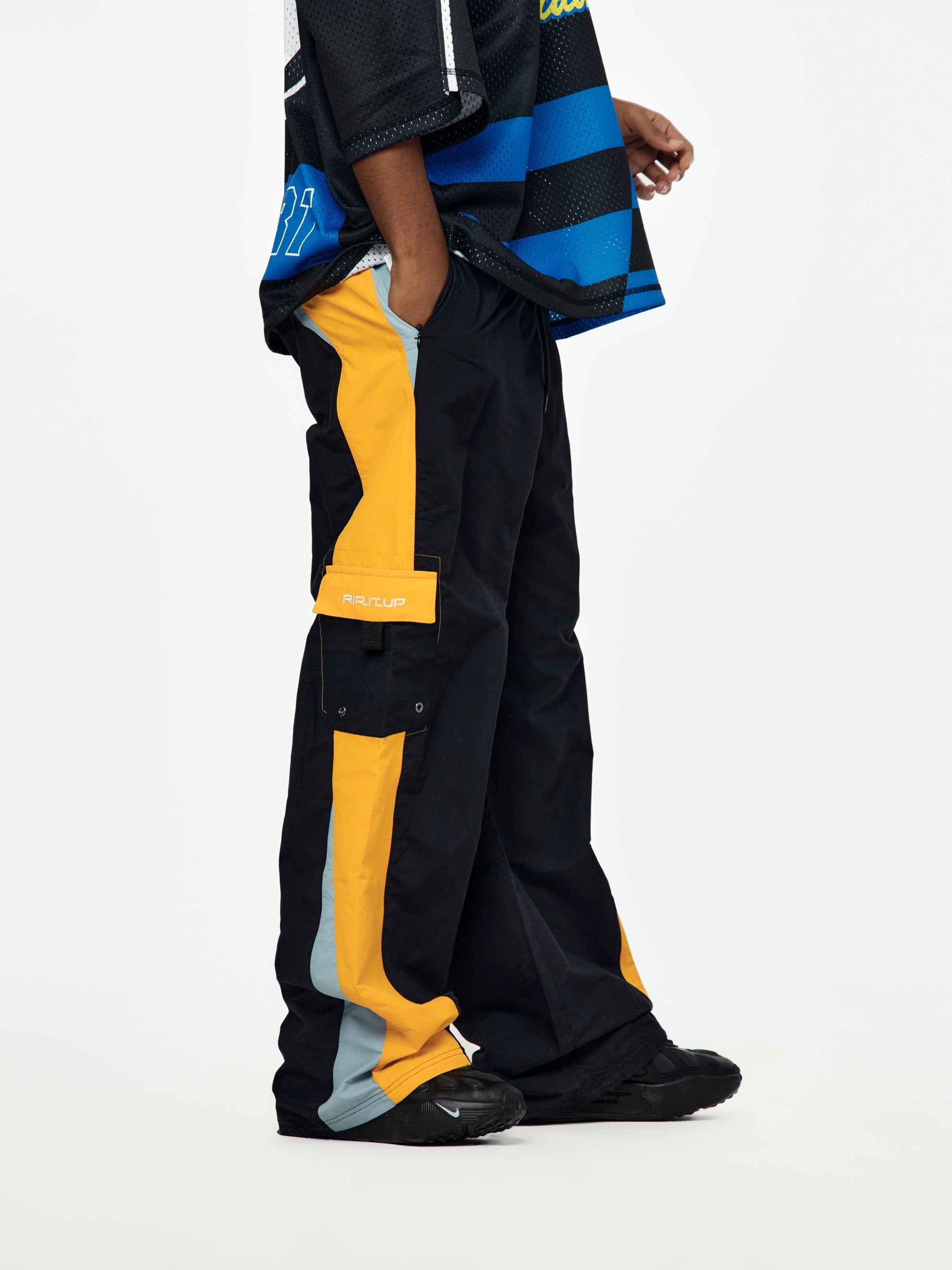 BOARD SHORT TROUSER (BLACK/ORANGE) - 4