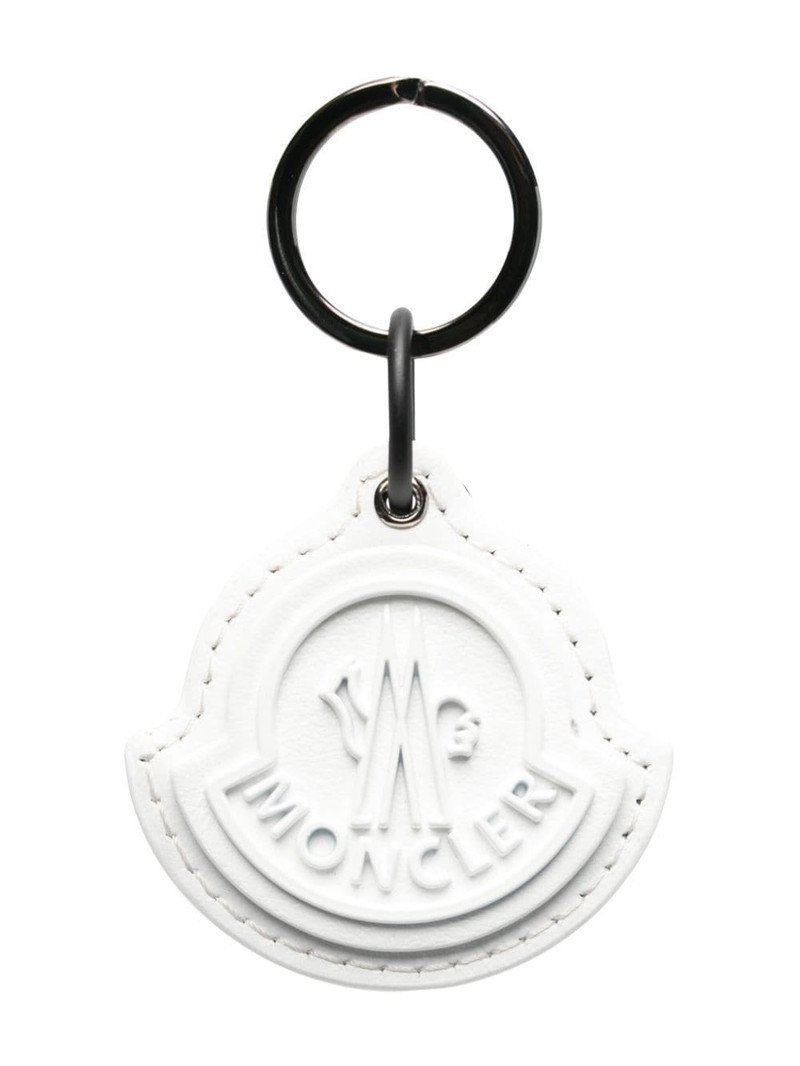 embossed-logo leather keyring 1