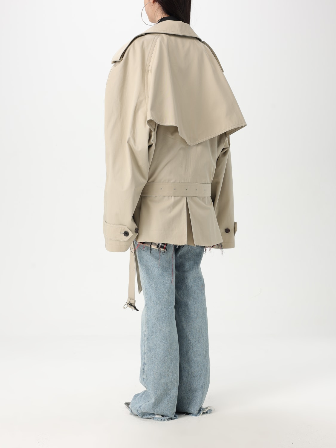 Balenciaga oversize cotton trench coat - 3