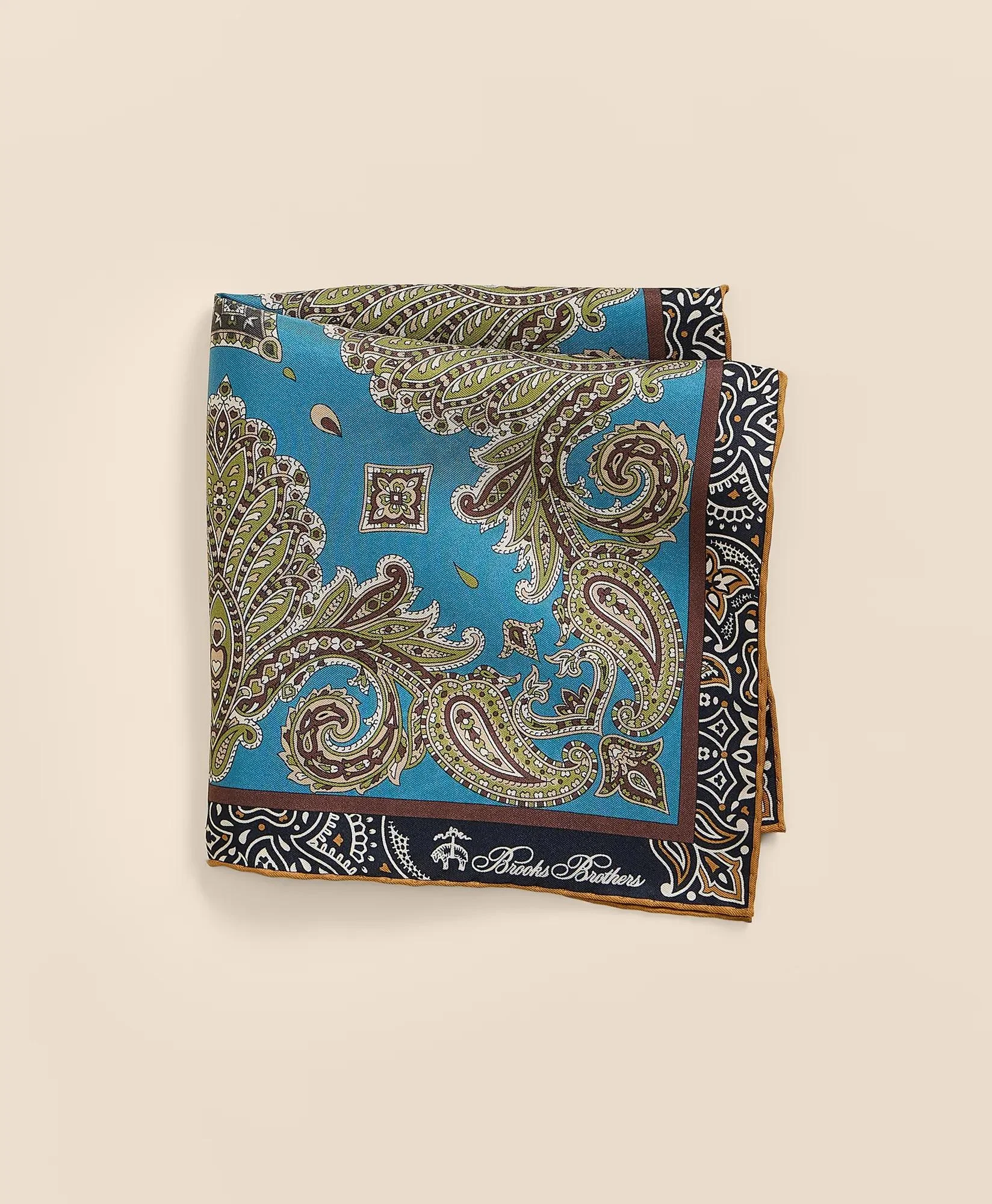 Silk Paisley Pocket Square - 1