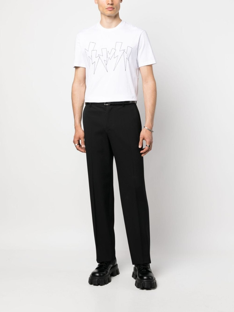 Neil Barrett Thunderbolt-print crew-neck T-shirt outlook