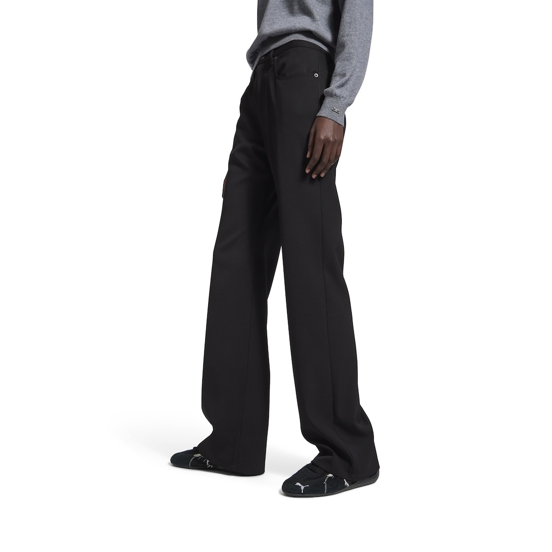 Women's Straight Fit Tailored Pants in Black - 5