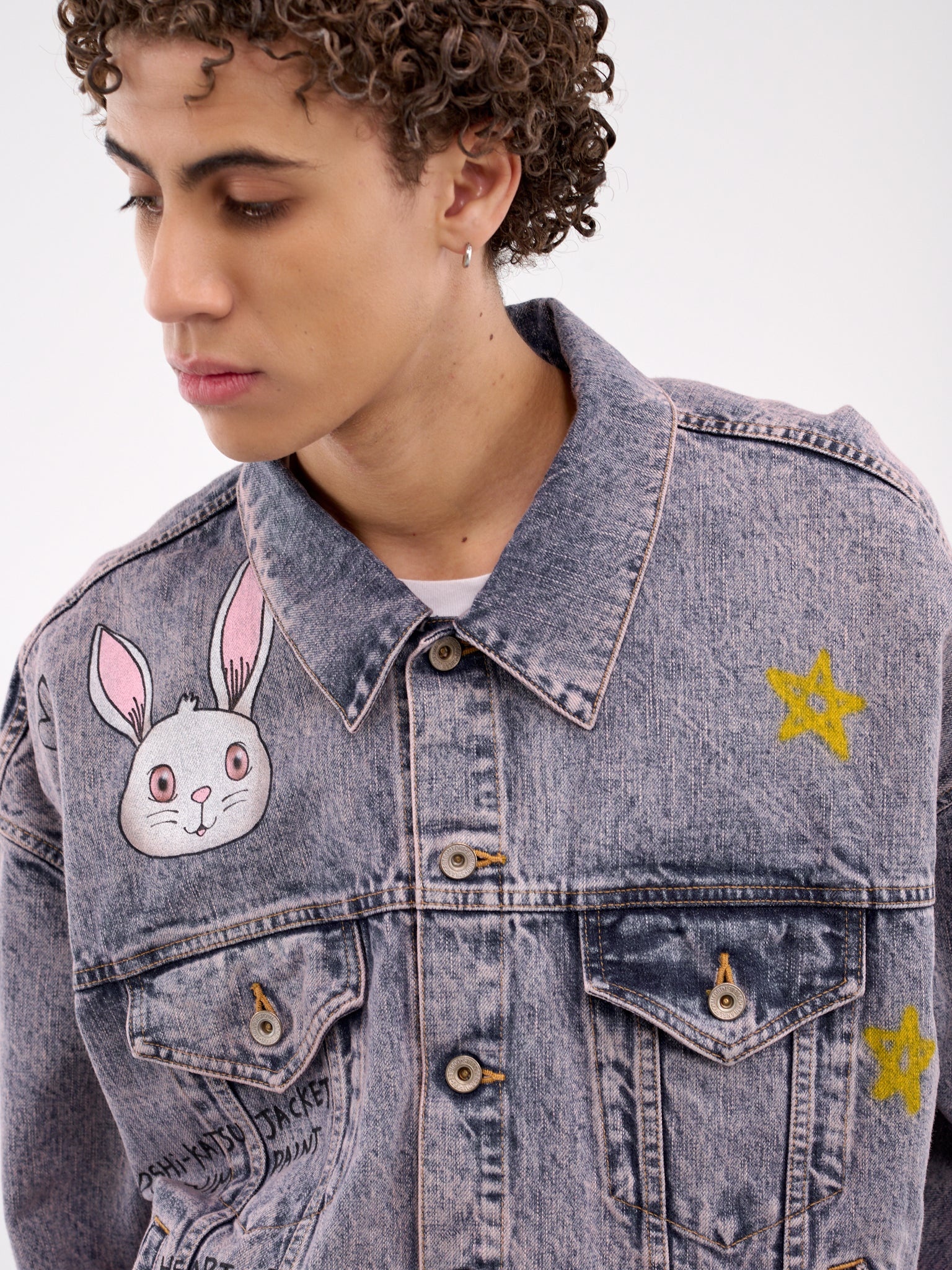 Hand-Painted Anime Denim Jacket - 4