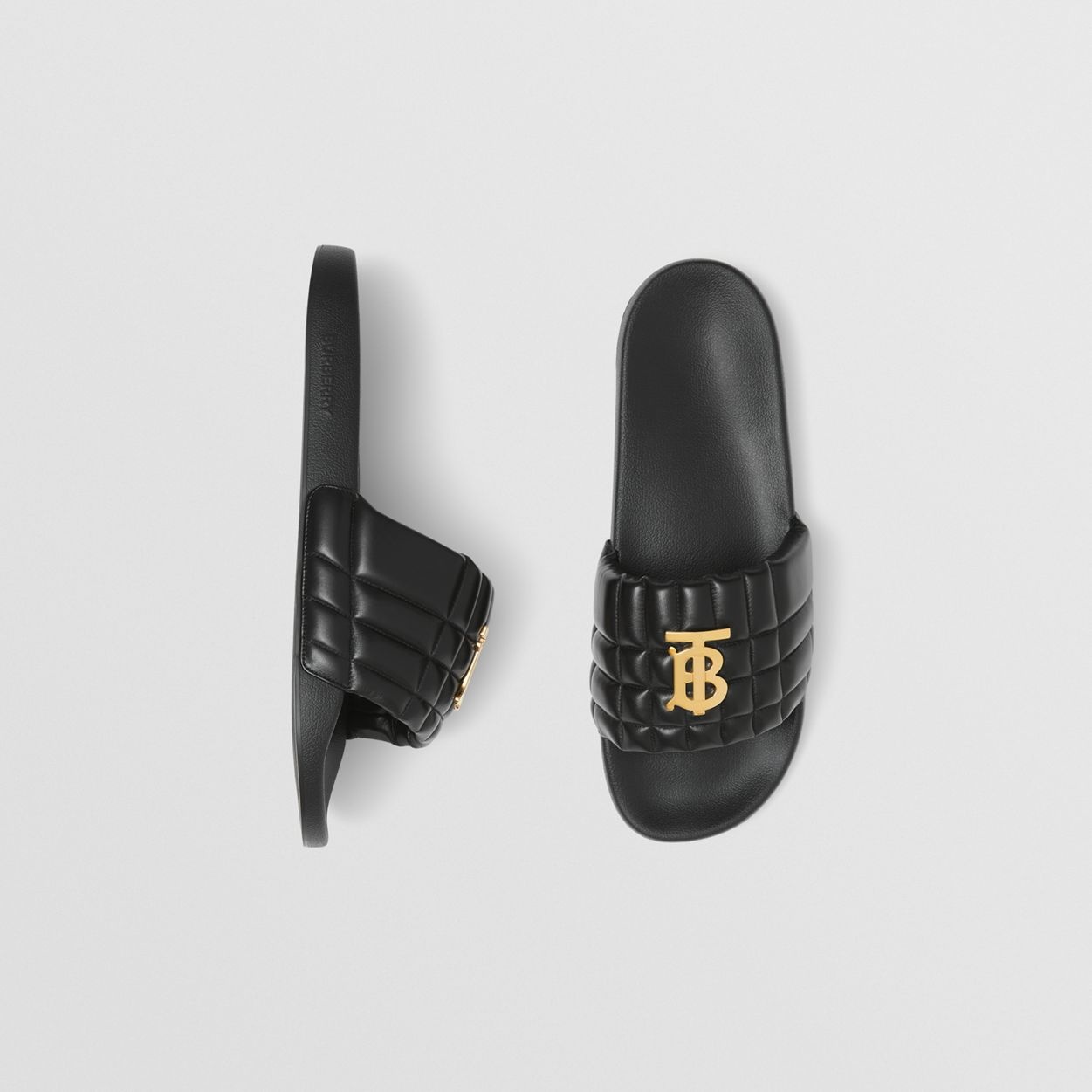 Monogram Motif Quilted Lambskin Slides - 2