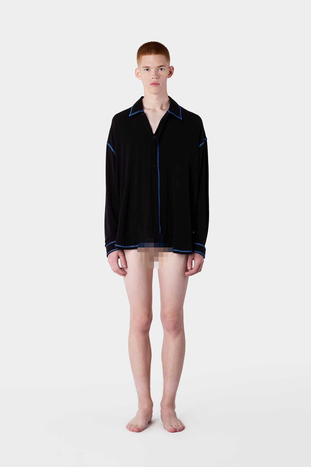 JERSEY OVER SHIRT / black - 4