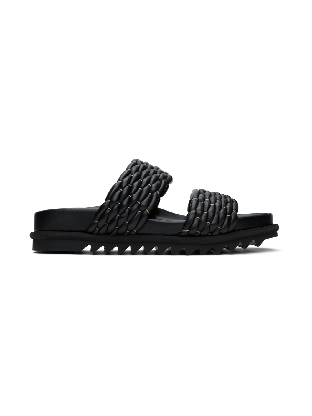 Black Braided Sandals - 1