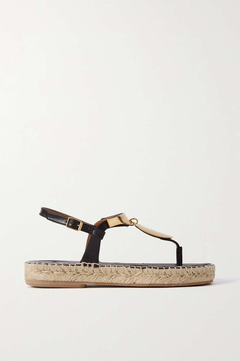 + NET SUSTAIN Pema embellished leather espadrille sandals 1