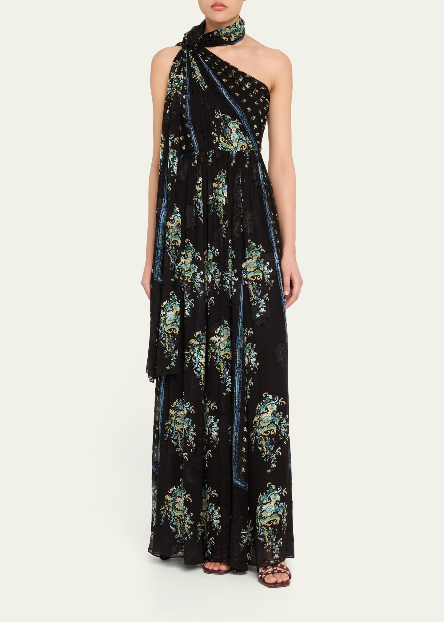 Angelique Draped Scarf Gown - 2