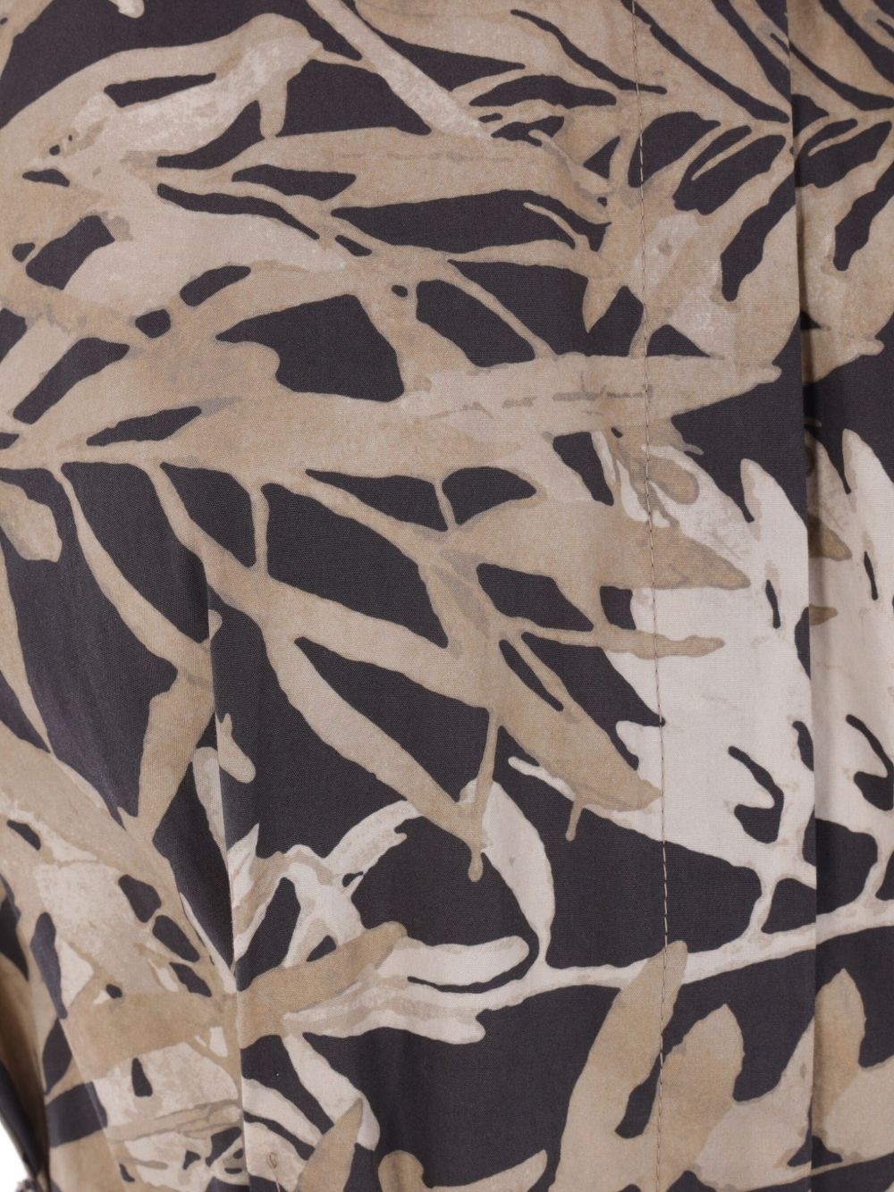 leaf-print sleeveless cotton dress - 4