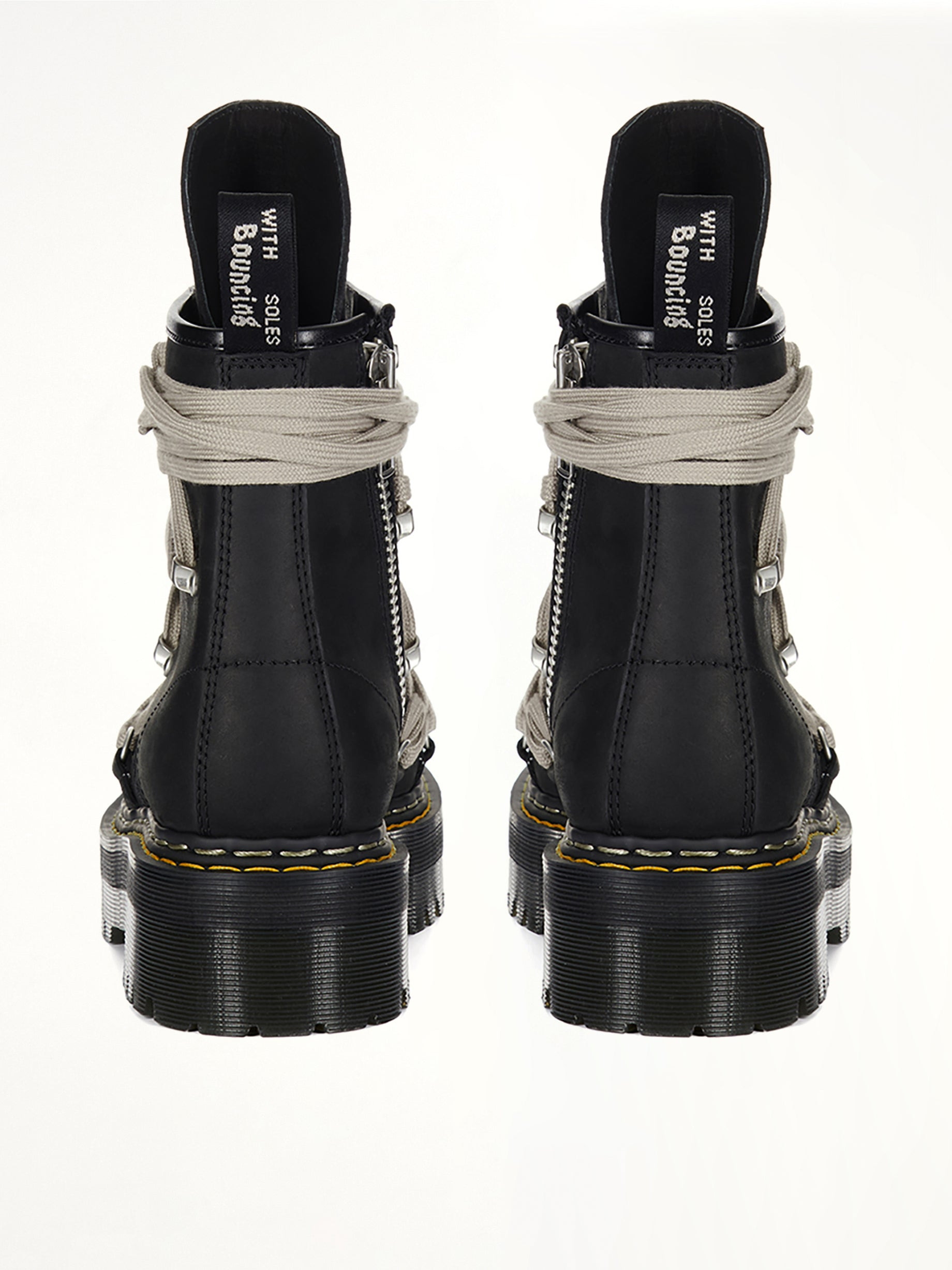 Rick Owens x Dr. Martens 1460 Quad Sole Megalace Boots in Black - 5