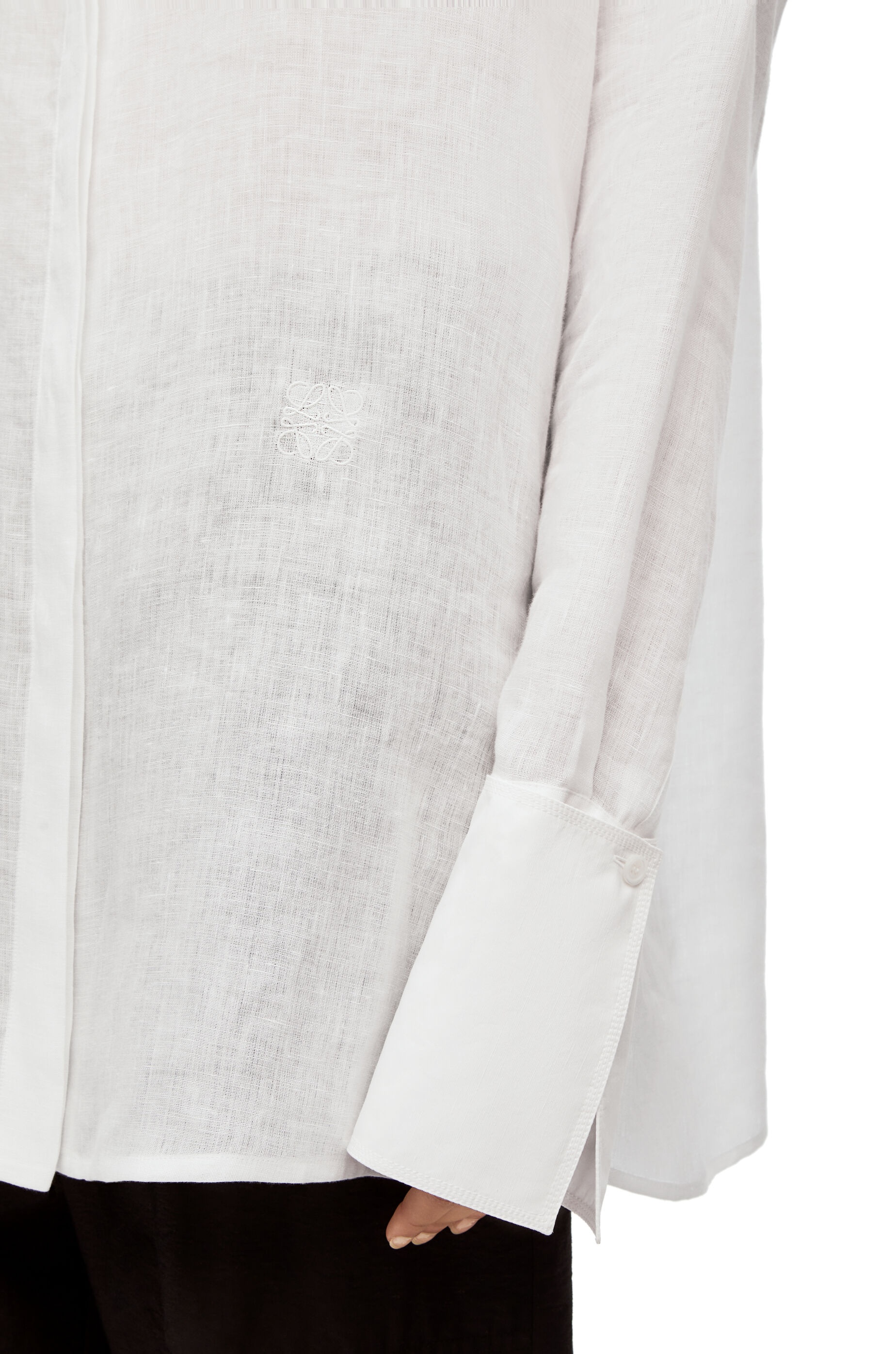 Deconstructed shirt in linen - 5