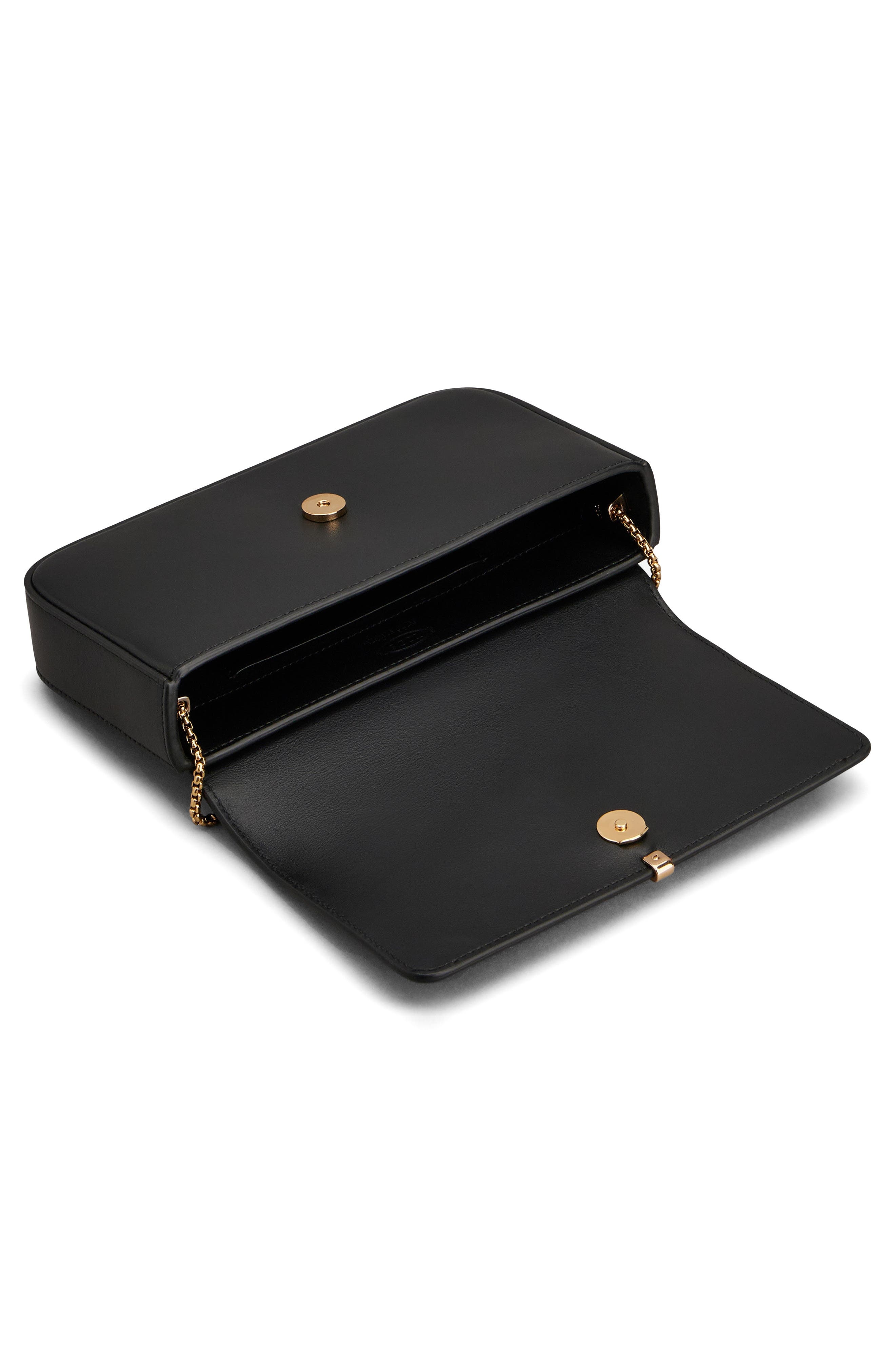 Tod's Mini Leather Flap Bag in Nero at Nordstrom - 3