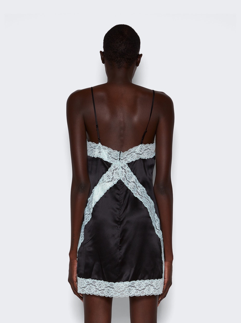 Lace Trim Cami Mini Dress Black - 5