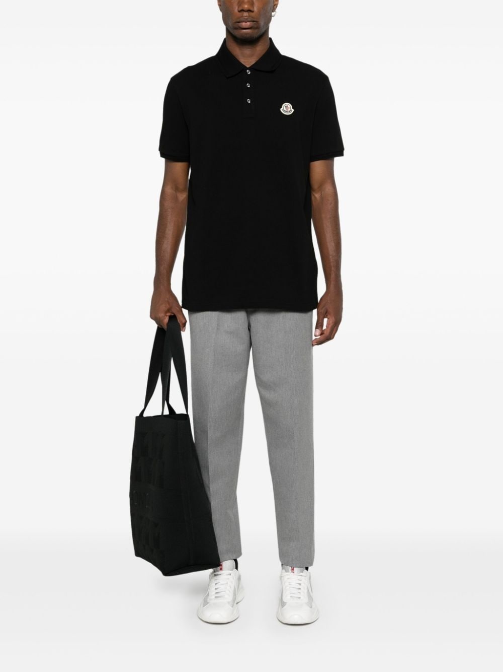 logo-appliqué piqué polo shirt - 2