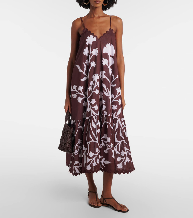 juliet dunn Scalloped cotton midi dress outlook